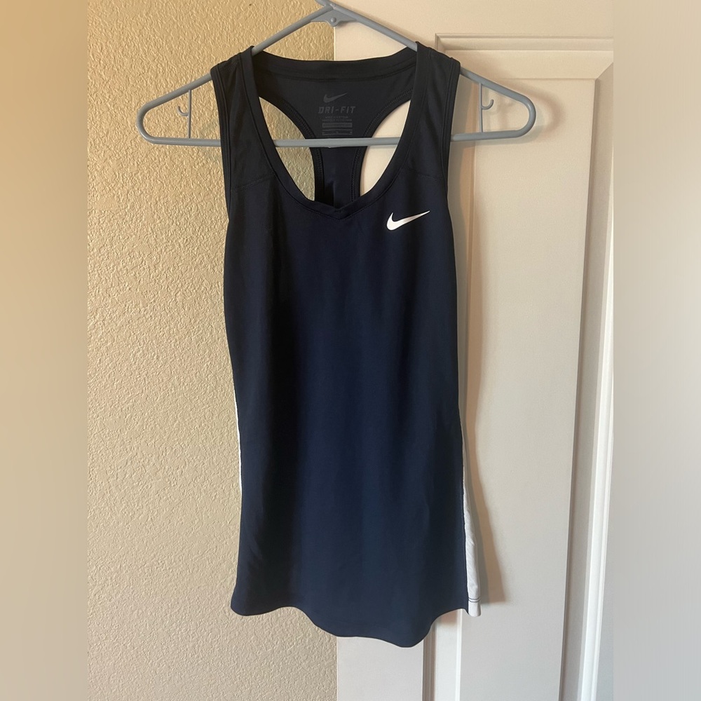 Nike Blue Fitted Tank Top